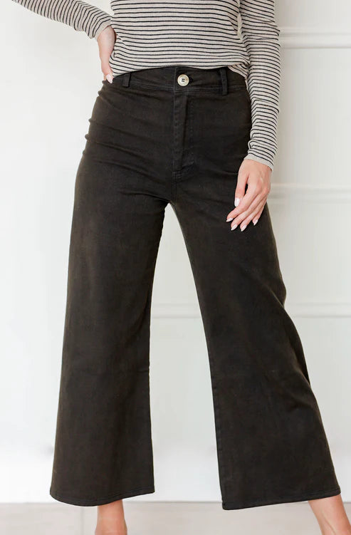 Millibon Wide Leg Stretch Denim