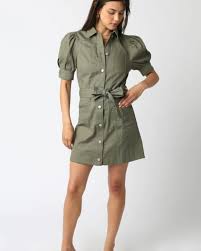 Olive Denim Dress