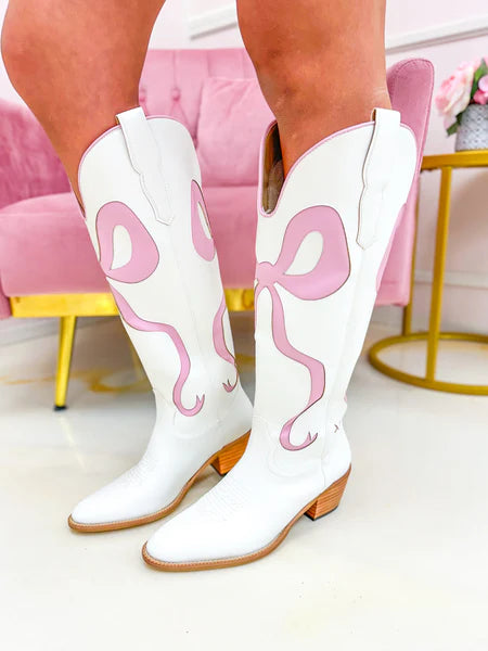 Pink Bow Boots