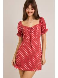 Red Polka Dot Mini Dress