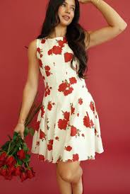 Rose High Neck Dress