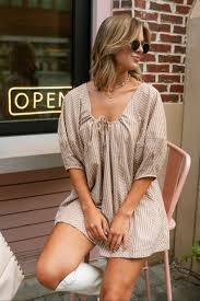 Tie Front Striped Romper