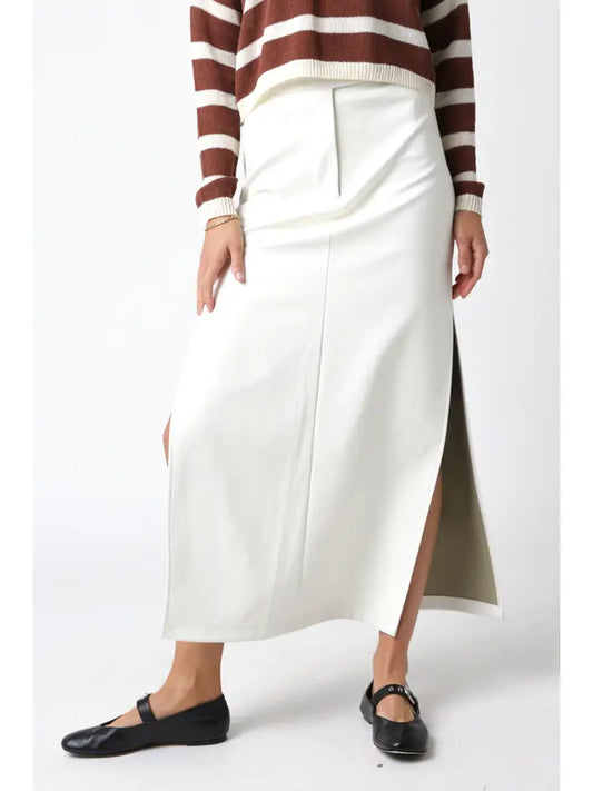 Pleather Maxi Skirt